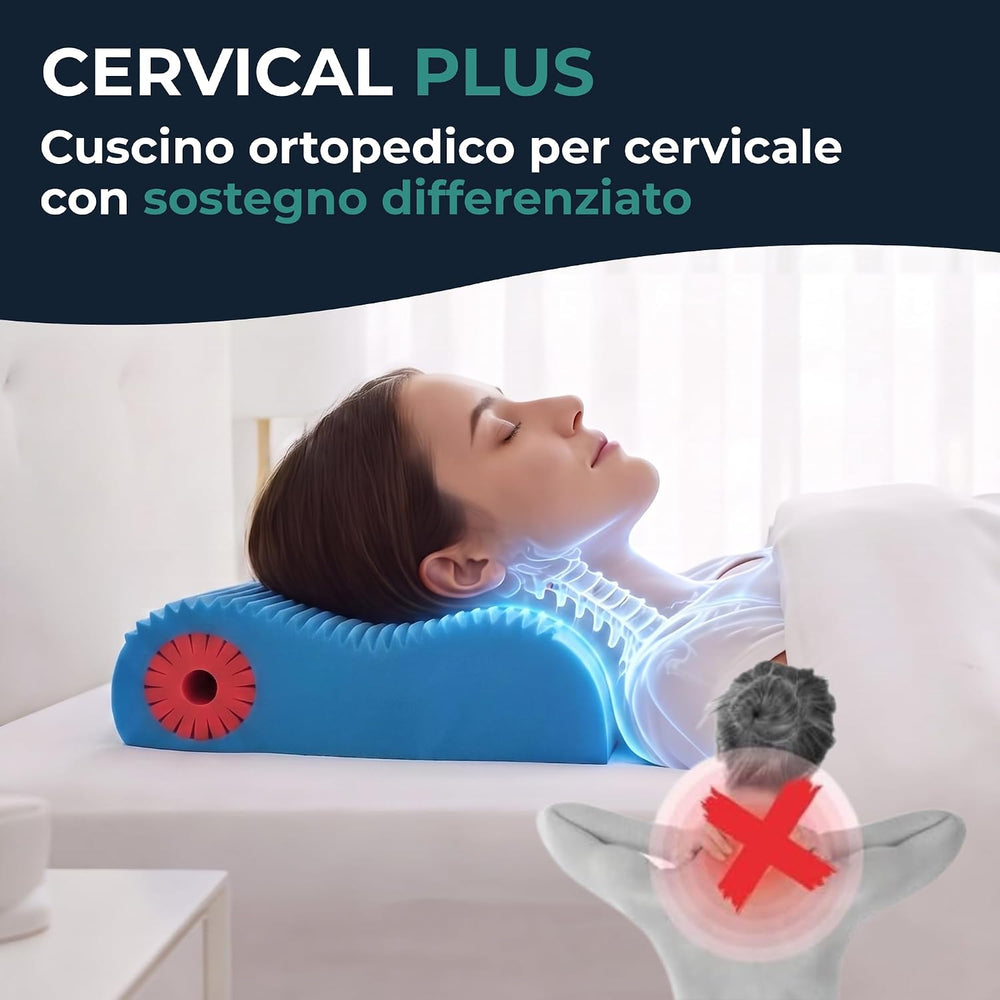Cuscino Cervical Plus Ad Relax - Cuscino per chi dorme in posizione supina