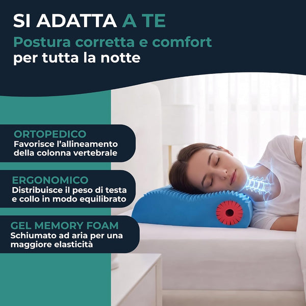 Cuscino Cervical Plus Ad Relax - Cuscino per chi dorme in posizione supina