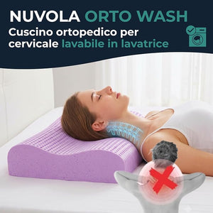Cuscino Nuvola OrtoWash - Cuscino lavabile ergonomico per la cervicale