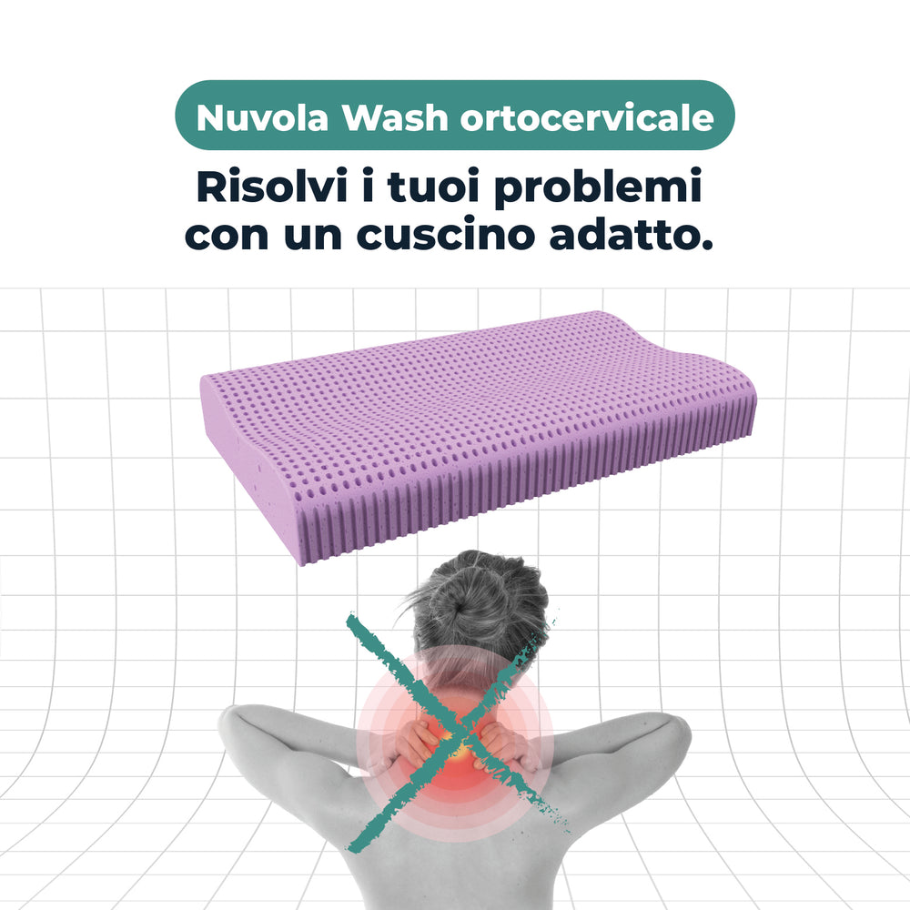 Cuscino Nuvola Wash - Cuscino lavabile ergonomico per la cervicale