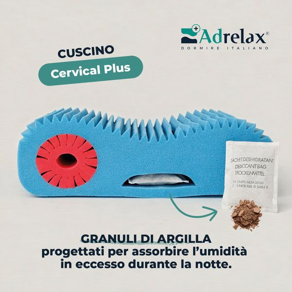 Cuscino Cervical Plus Ad Relax - Cuscino per chi dorme in posizione supina